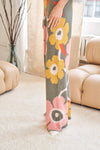 Explore More Collection - Flower Printed Casual Cozy Full Long Wide Pants