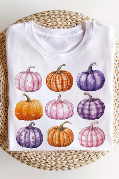 Explore More Collection - Pumpkin Graphic Long Sleeve Sweatshirt