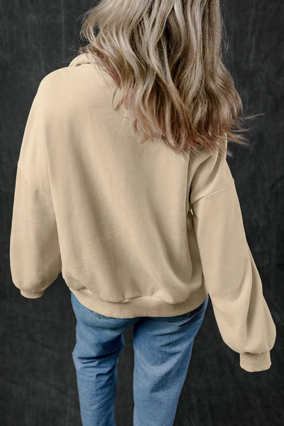 Explore More Collection - Half Zip Long Sleeve Sweatshirt