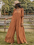 Explore More Collection - Scoop Neck Half Sleeve Wide Leg Jumpsuit