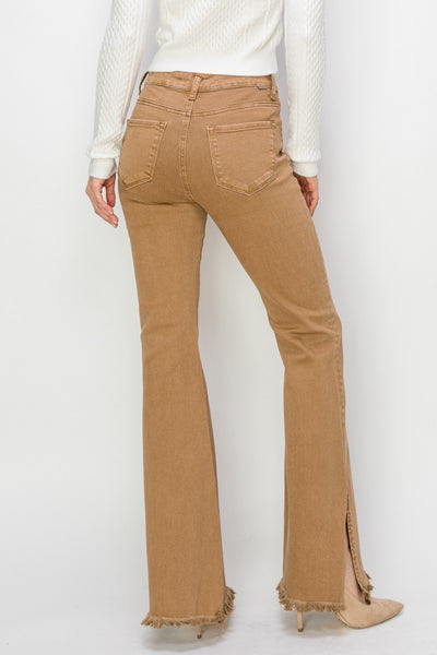 Explore More Collection - RISEN Bailey Full Size High Waist Side Slit Flare Jeans