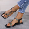 Explore More Collection - Rhinestone Butterfly Flat Sandals