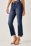 Explore More Collection - Risen Full Size Frayed Hem Cropped Straight Jeans