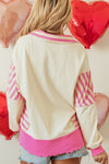 Explore More Collection - Valentine’s Day Sequin Heart Pattern Long Sleeve Sweatshirt