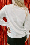 Explore More Collection - Valentine’s Day XOXO Glitter Round Neck Sweatshirt