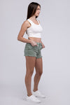 Explore More Collection - Acid Washed Frayed Cutoff Hem Shorts