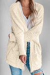 Explore More Collection - Double Take Pocketed Open Front Long Sleeve Cardigan