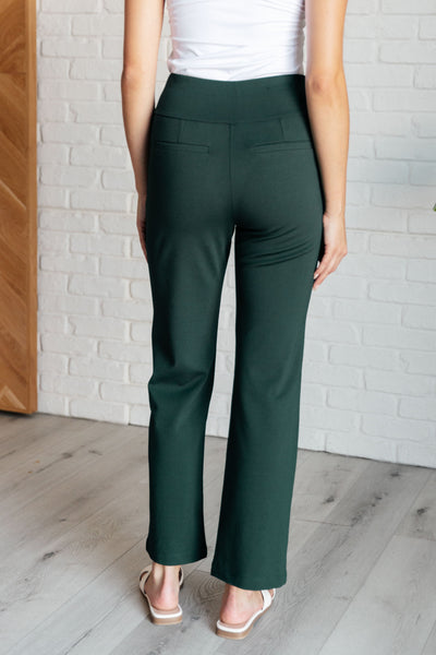 Explore More Collection - Magic Straight Pants in Hunter Green