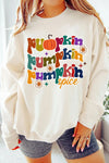 Explore More Collection - Letter Graphic Round Neck Long Sleeve Sweatshirt