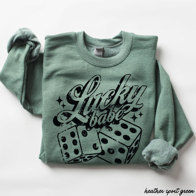 Lucky Babe Dice Sweatshirt *8 Colors (S-3X)