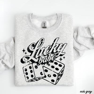 Lucky Babe Dice Sweatshirt *8 Colors (S-3X)