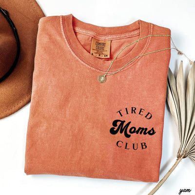 Pocket Tired Moms Club Tee *12 Colors (S-3X)
