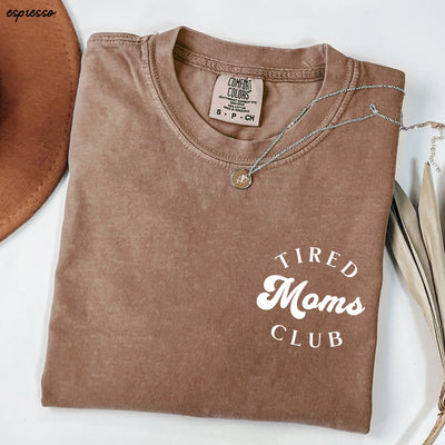 Pocket Tired Moms Club Tee *12 Colors (S-3X)