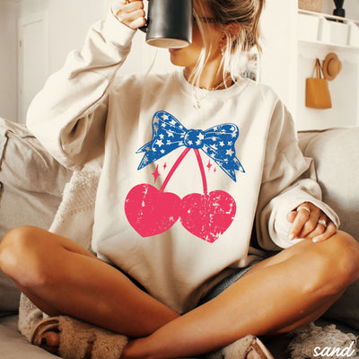 Cherry Coquette Stars Sweatshirt *3 Colors (S-3X)