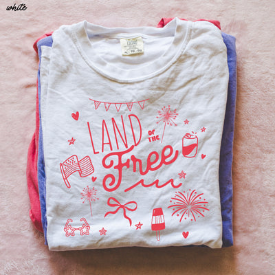 Land of the Free Doodle Tee *8 Colors (S-3X)