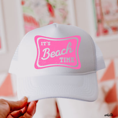 It's Beach Time Trucker Hat *9 COLORS