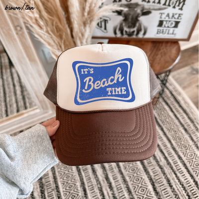 It's Beach Time Trucker Hat *9 COLORS