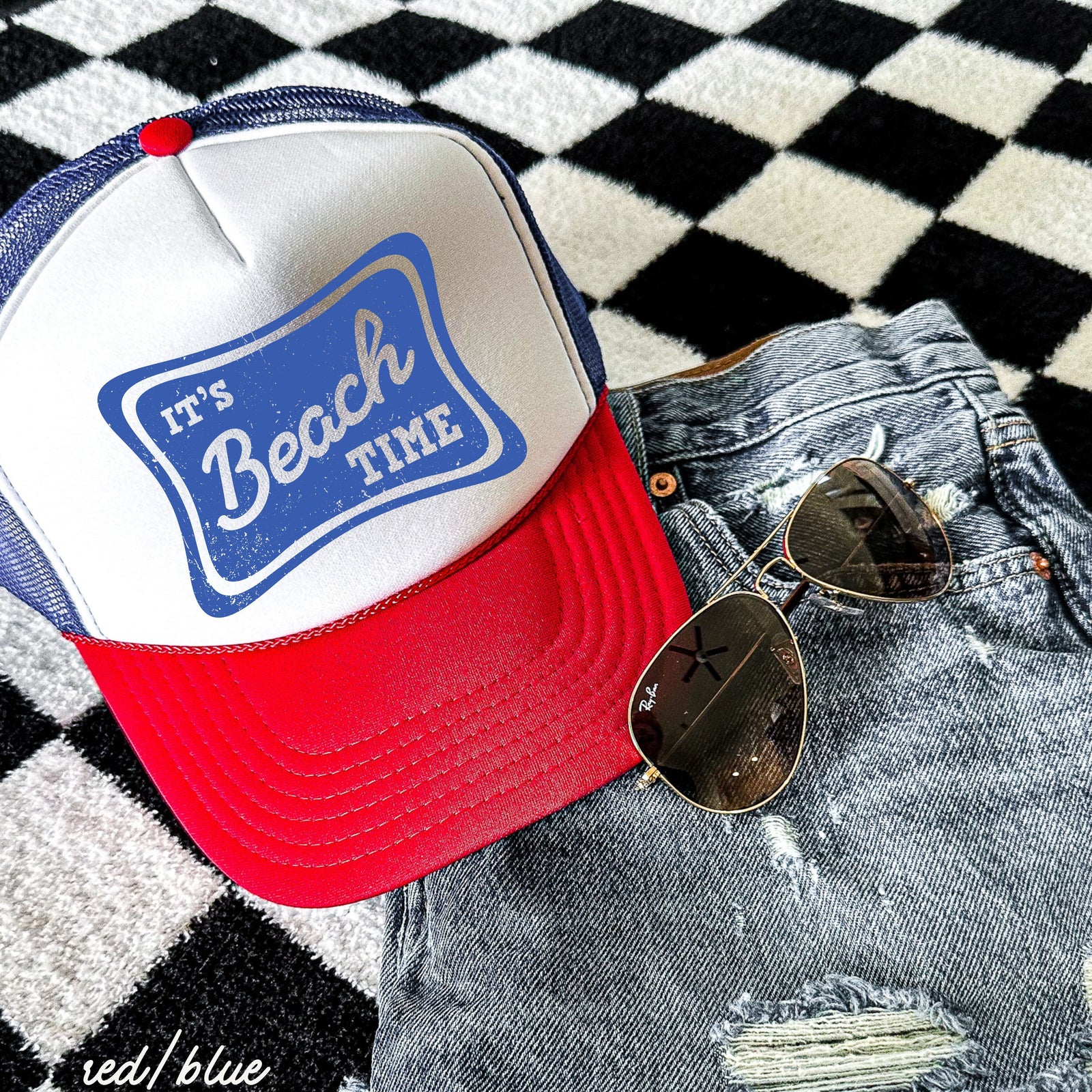 It's Beach Time Trucker Hat *9 COLORS