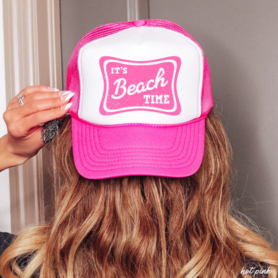 It's Beach Time Trucker Hat *9 COLORS