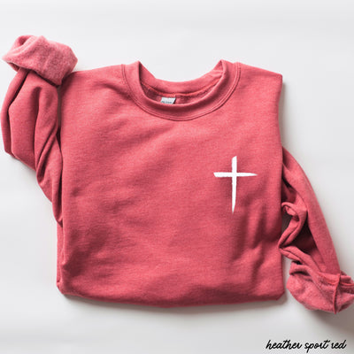 Pocket Cross Sweatshirt *9 Colors (S-3X)