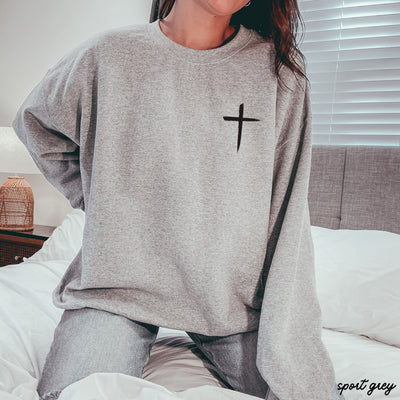 Pocket Cross Sweatshirt *9 Colors (S-3X)
