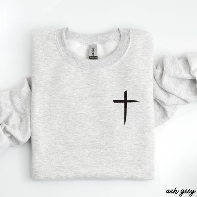 Pocket Cross Sweatshirt *9 Colors (S-3X)