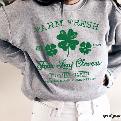 Farm Fresh Clovers Sweatshirt *6 Colors (S-3X)