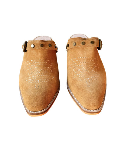 Explore More Collection - Drancy Western Mule in Tan