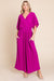 Explore More Collection - BOMBOM Surplice Maxi Dress with Pockets