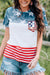 Explore More Collection - US Flag Round Neck Short Sleeve T-Shirt