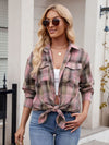 Explore More Collection - Plaid Button Up Long Sleeve Shirt