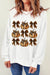 Explore More Collection - Pumpkin & Bow Graphic Long Sleeve Sweatshirt