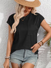 Explore More Collection - Round Neck Cap Sleeve Blouse