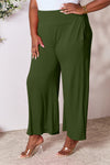 Explore More Collection - Double Take Full Size Smocked Wide Waistband Wide Leg Pants