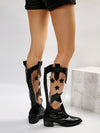 Explore More Collection - Star Point Toe Block Heel Boots