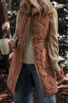 Explore More Collection - Pocketed Zipper and Button Vest Coat