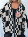 Explore More Collection - Plaid Open Front Long Sleeve Cardigan