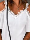 Explore More Collection - Lace Detail V-Neck Half Sleeve Blouse