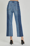 Explore More Collection - RISEN Full Size Mid-Rise Waist Two-Tones Jeans with Pockets