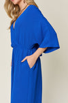 Explore More Collection - Double Take Full Size Half Sleeve Wide Leg Jumpsuit