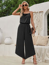 Explore More Collection - Chain Detail Asymmetrical Neck Jumpsuit