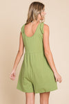 Explore More Collection - Culture Code Full Size Shoulder Knot Baggy Romper