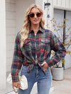 Explore More Collection - Plaid Button Up Long Sleeve Shirt