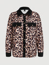 Explore More Collection - Leopard Collared Neck Button Up Shacket