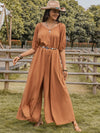 Explore More Collection - Scoop Neck Half Sleeve Wide Leg Jumpsuit