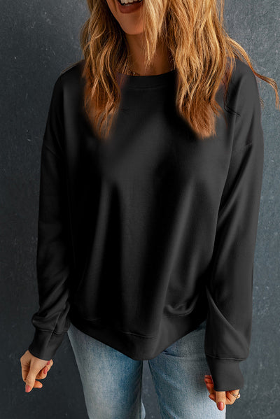 Explore More Collection - Round Neck Dropped Shoulder Sweatshirt