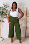 Explore More Collection - Double Take Full Size Smocked Wide Waistband Wide Leg Pants