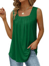 Explore More Collection - Ruched Square Neck Tank