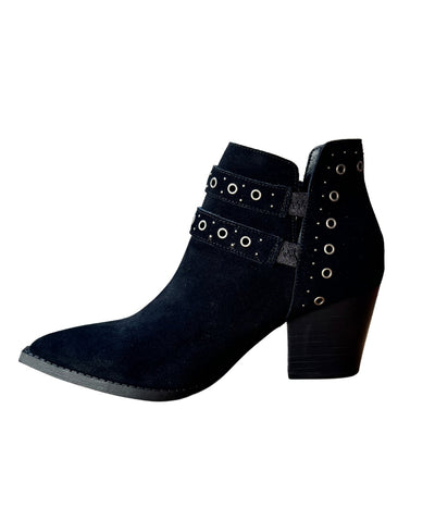 Explore More Collection - Elsa Leather Ankle Boot in Black