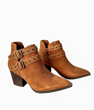 Explore More Collection - Elsa Leather Ankle Boot in Tan